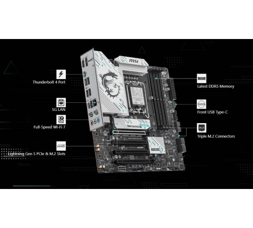 Материнська плата MSI B860M Gaming Plus WiFi Socket 1851