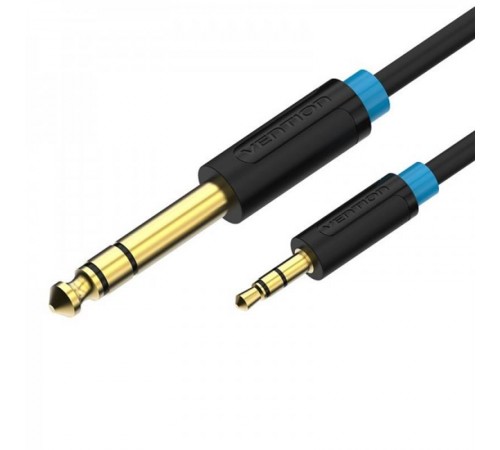 Кабель Vention 6.35 мм - 3.5 мм (M/M), 2 м, Black (BABBH)