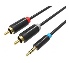Кабель Vention 3.5 мм - 2хRCA (M/M), 3 м, Black (BCLBI)
