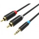 Кабель Vention 3.5 мм - 2хRCA (M/M), 5 м, Black (BCLBJ)