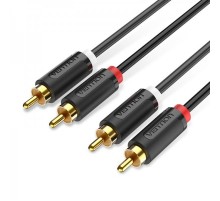 Кабель Vention 2хRCA - 2хRCA (M/M), 3 м, Black (BCMBI)