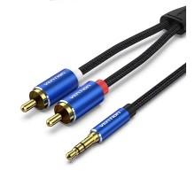 Кабель Vention 3.5 мм - 2xRCA (M/M), 1.5 м, Blue (BCPLG)