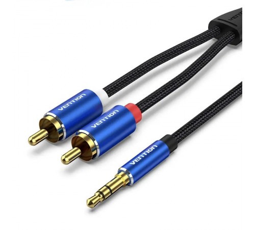 Кабель Vention 3.5 мм - 2xRCA (M/M), 1.5 м, Blue (BCPLG)