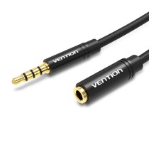 Кабель Vention 3.5 мм - 3.5 мм (M/F), 3 м, Black (BHBBI)