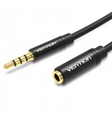 Кабель-подовжувач Vention 3.5 мм - 3.5 мм (F/M), 2 м, Black (BHCBH)