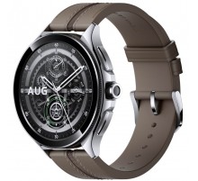 Смарт-годинник Xiaomi Watch 2 Pro Silver Case with Brown Leather Strap (BHR7216GL)