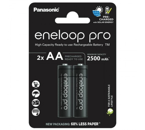 Акумулятори Panasonic Eneloop AA/HR06 NI-MH 2500 mAh BL 2 шт Акумулятори Panasonic Eneloop AA/HR06 NI-MH 2500 mAh BL 2 шт