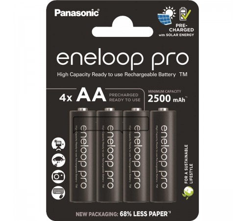 Акумулятори Panasonic Eneloop AA/HR06 NI-MH 2500 mAh BL 4 шт Акумулятори Panasonic Eneloop AA/HR06 NI-MH 2500 mAh BL 4 шт