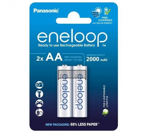 Акумулятори Panasonic Eneloop AA/HR06 NI-MH 2000 mAh BL 2 шт Акумулятори Panasonic Eneloop AA/HR06 NI-MH 2000 mAh BL 2 шт