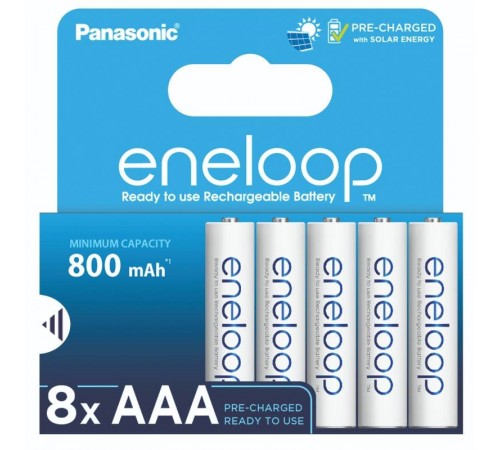Акумулятори Panasonic Eneloop AAA/HR03 NI-MH 800 mAh BL 8 шт Акумулятори Panasonic Eneloop AAA/HR03 NI-MH 800 mAh BL 8 шт