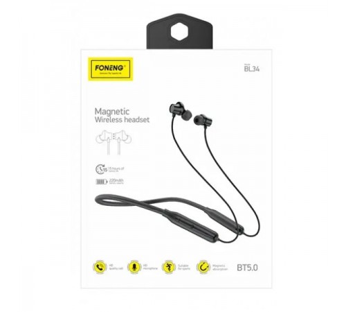Bluetooth-гарнітура Foneng Neckband Sport BL34 (BL34-BE-N)