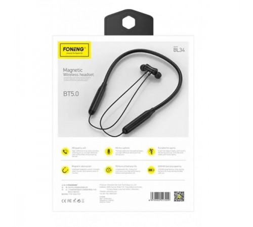 Bluetooth-гарнітура Foneng Neckband Sport BL34 (BL34-BE-N)