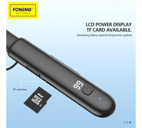 Bluetooth-гарнітура Foneng BL37 Digital Display Neckband Bluetooth Earphone (BL37-BE-DDN) Bluetooth-гарнітура Foneng BL37 Digital Display Neckband Bluetooth Earphone (BL37-BE-DDN)