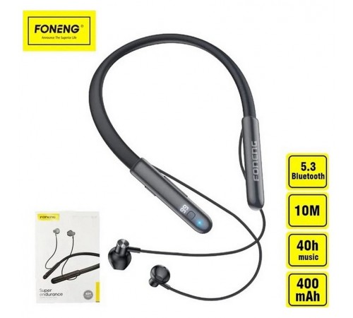Bluetooth-гарнітура Foneng BL37 Digital Display Neckband Bluetooth Earphone (BL37-BE-DDN) Bluetooth-гарнітура Foneng BL37 Digital Display Neckband Bluetooth Earphone (BL37-BE-DDN)