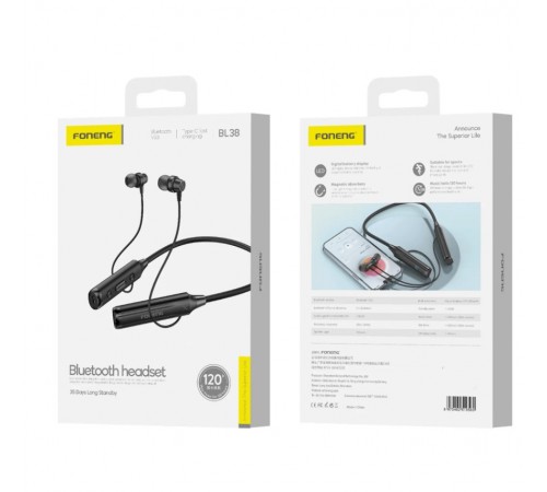 Bluetooth-гарнітура Foneng Neckband Sport (BL38)