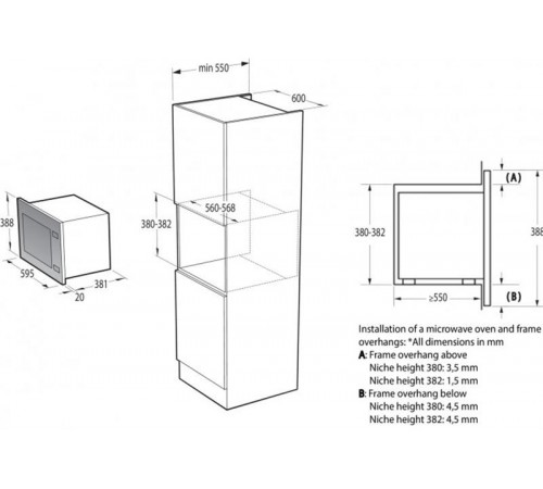 Вбудована мікрохвильова піч Gorenje BM251SG2BG