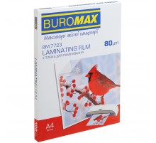 Плівка для ламінування Buromax (BM.7723), глянцева, А4, 80мк, 100 шт