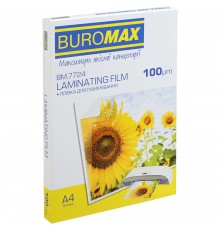 Плівка для ламінування Buromax (BM.7724), глянцева, А4, 100мк, 100 шт