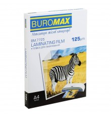 Плівка для ламінування Buromax (BM.7725) глянцева, А4, 125мк, 100 шт