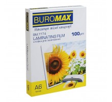 Плівка для ламінування Buromax (BM.7774) глянцева, А6, 100мк, 100 шт