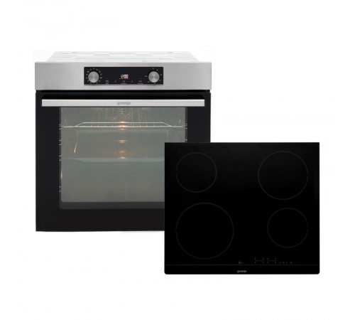 Вбудовуваний комплект духовка+поверхня Gorenje BO6737E02X + ECT41SC Вбудовуваний комплект духовка+поверхня Gorenje BO6737E02X + ECT41SC
