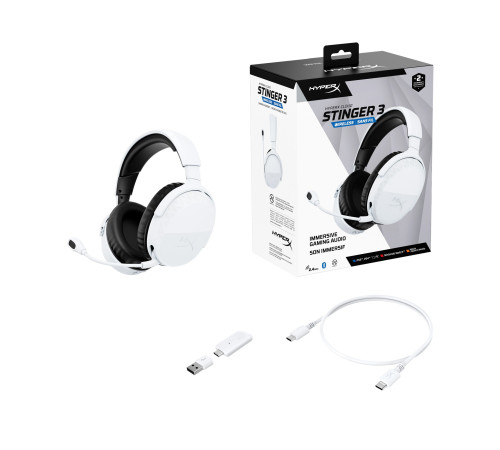 Гарнітура HyperX Cloud Stinger 3 Wireless White (BS1T9AA)