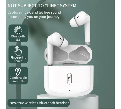 Bluetooth-гарнітура SkyDolphin TWS SL24 White (BTE-000179)