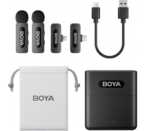 Мікрофон BOYA BY-V3 combo Type-C/Lightning Black
