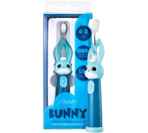 Зубна електрощітка Vitammy Bunny Blue (від 0 - 3 років)