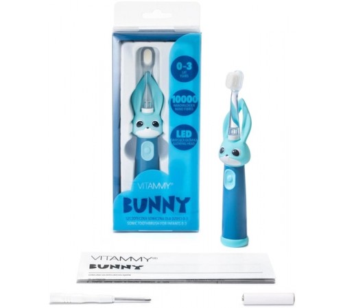Зубна електрощітка Vitammy Bunny Blue (від 0 - 3 років)