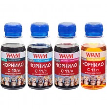 Комплект чорнила WWM для CANON PG510BP/CL511 B/C/M/Y C10/11SET 4*100г