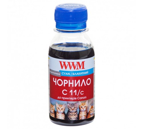 Чорнило WWM Canon CL-511С/CL-513С/CLI-521C (Cyan) (C11/C-2) 100г