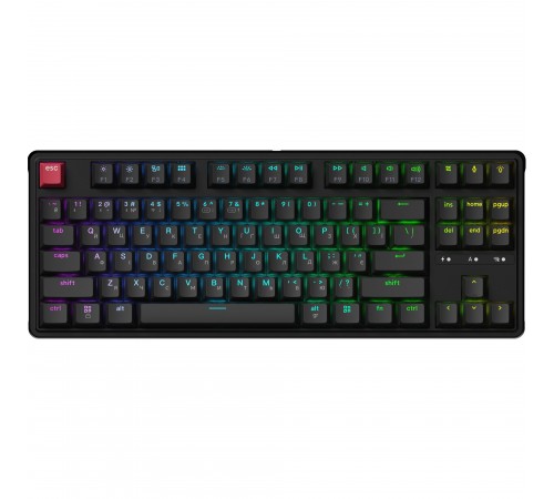 Клавіатура бездротова Keychron C3 Max Super Red Switch Black RGB (C3M-H1-UA)
