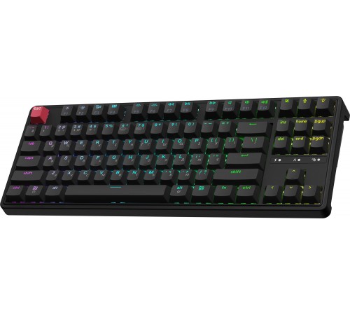 Клавіатура бездротова Keychron C3 Max Super Red Switch Black RGB (C3M-H1-UA)