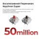 Клавіатура бездротова Keychron C3 Max Super Red Switch Black RGB (C3M-H1-UA)