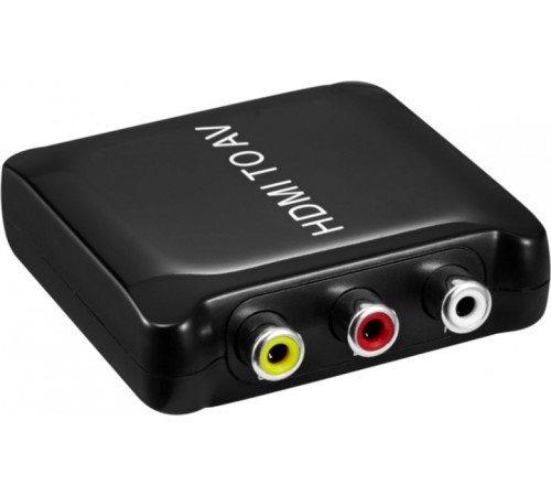 Конвертер PowerPlant (CA911486) HDCAV02-M miniHDMI - AV (3xRCA), чорний