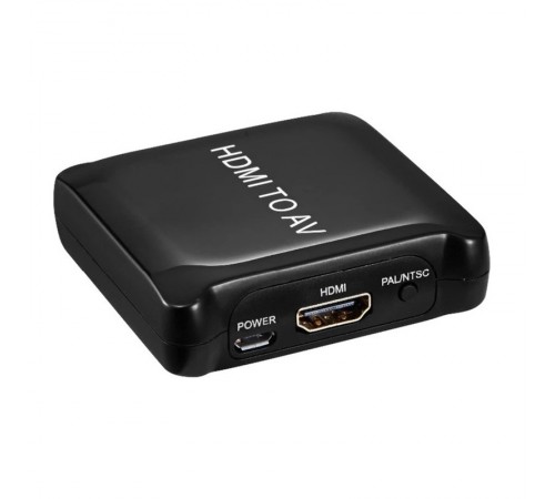 Конвертер PowerPlant (CA911486) HDCAV02-M miniHDMI - AV (3xRCA), чорний