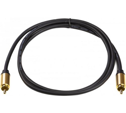 Кабель коаксиальний PowerPlant 26AWG (CA911752) 1 м, Black
