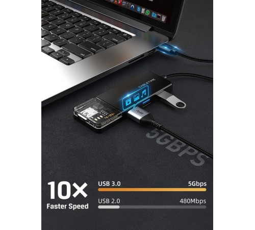 USB-хаб Cabletime CB02B 4 ports