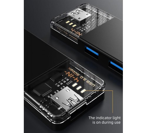 USB-хаб Cabletime CB03B USB Type-C 4-в-1