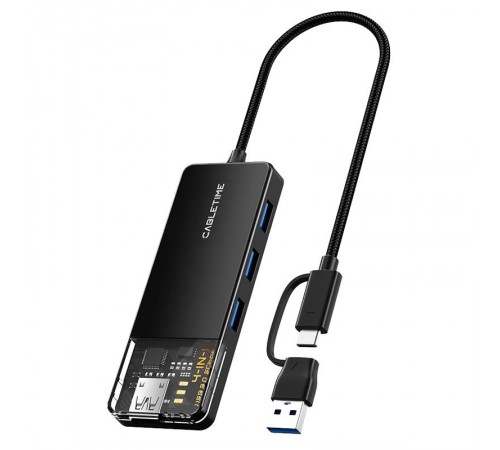 Концентратор Cabletime USB C/A - 4 Port USB 3.0, 5Gbps, 0.15 m (CB05B) Концентратор Cabletime USB C/A - 4 Port USB 3.0, 5Gbps, 0.15 m (CB05B)