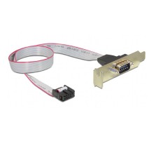 Планка Cablexpert CC-DB9ML-01 COM-port DB9 низькопрофільна, 0.4 м