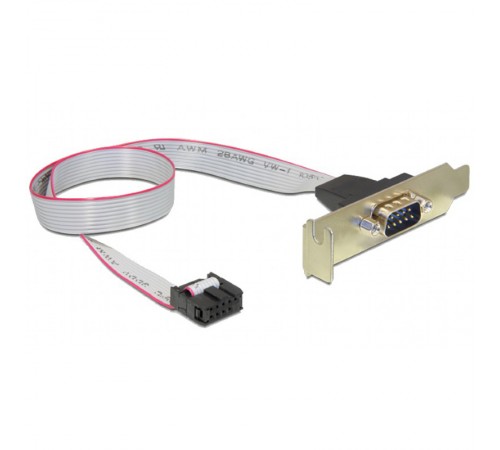 Планка Cablexpert CC-DB9ML-01 COM-port DB9 низькопрофільна, 0.4 м
