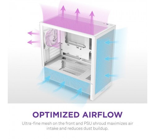 Корпус NZXT H3 Flow White без БЖ (CC-H31FW-01)