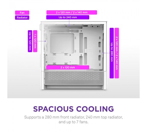 Корпус NZXT H3 Flow White без БЖ (CC-H31FW-01)
