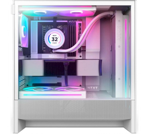 Корпус NZXT H5 Flow RGB White (CC-H52FW-R1) без БЖ