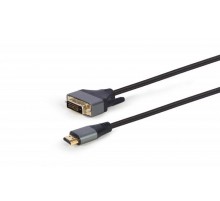Кабель Cablexpert HDMI - DVI (M/M), двоспрямований, 18 + 1 pin, 1.8 м, Black (CC-HDMI-DVI-4K-6)