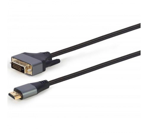 Кабель Cablexpert HDMI - DVI (M/M), двоспрямований, 18 + 1 pin, 1.8 м, Black (CC-HDMI-DVI-4K-6)