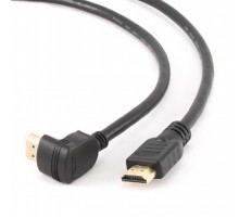 Кабель Cablexpert HDMI - HDMI V 1.4 (M/M), вилка/кутова вилка, 4.5 м, чорний (CC-HDMI490-15) пакет