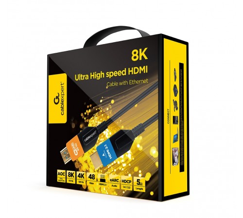 Кабель Cablexpert HDMI - HDMI V 2.1 (M/M), 5 м, Black (CC-HDMI8K-AOC-5M)